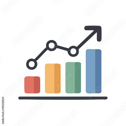 Growing Business Graph Illustration.