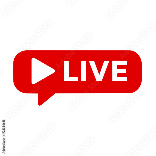 Live Streaming Speech Bubble Icon (Red)
赤いLIVE配信吹き出しアイコン