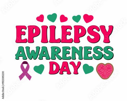 EPILEPSY AWARENESS DAY vector illustration isolated on white background