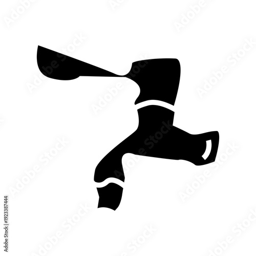 black faucet glyph icon illustration vector
