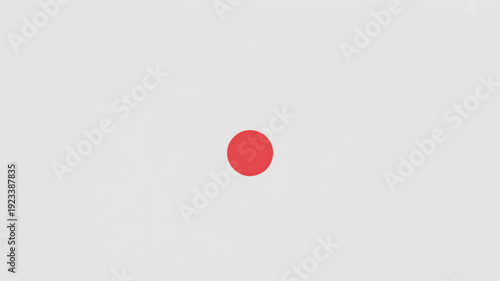 Simple red dot on gray background minimalist design element abstract symbol