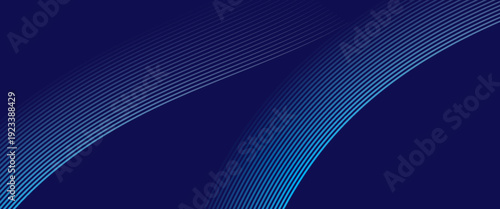 dark blue background featuring sweeping, parallel light blue lines. sophisticated dark blue background with dynamic, sweeping parallel lines in cyan. Ideal for high-tech branding, data visualization