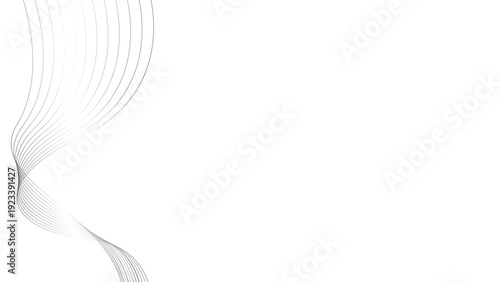 Modern Graphic Design with Smooth Gradient Gray Lines and Abstract Waves