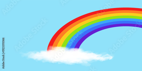 Rainbow icon. Flat style. Vector icon.