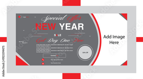 Fashion sale new year sale Design Vactor Templates 