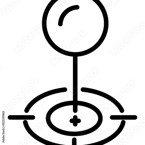 map location pin icons.  icon representing a roll joystick. 