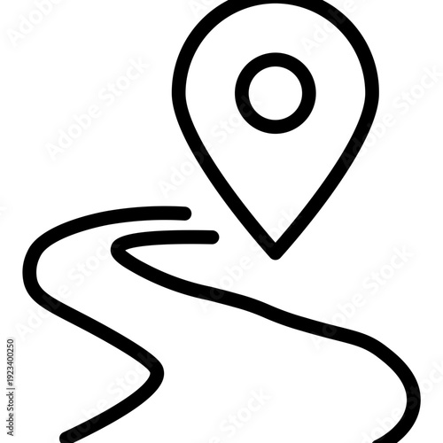 map location pin icons. route or navigation path with a location marker. 
