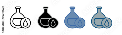 
chemical icon set multiple style collection with chemical design