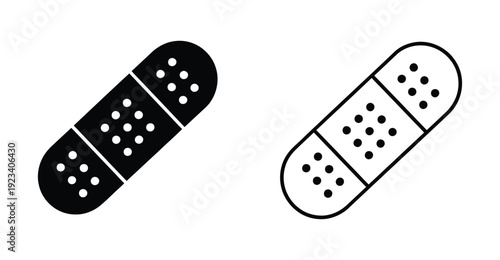 Crossed Bandages Healthcare Aid: First Aid Plasters, Medical Patch, Injury Treatment, Wound Care, Antibacterial Protection Illustration on Transparent Background