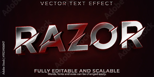 Metallic Razor Editable Text Effect