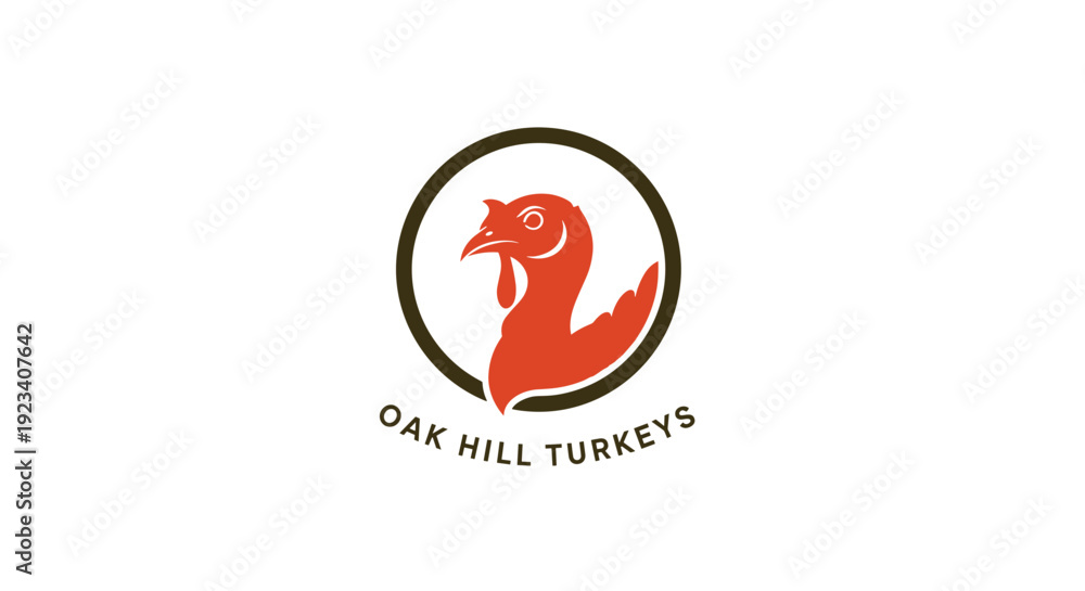 Obraz premium Red Turkey Bird Logo Design Element.