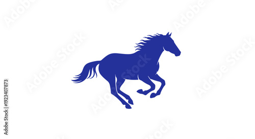Running Horse Silhouette Illustration.