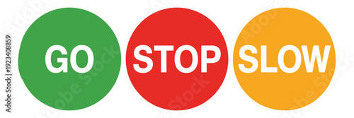 Stop Sign  Slow Road Alert Illustration, Highway Traffic Safety Symbol, Red Octagon Warning Sign, Urban Driving Caution, Vector Design.