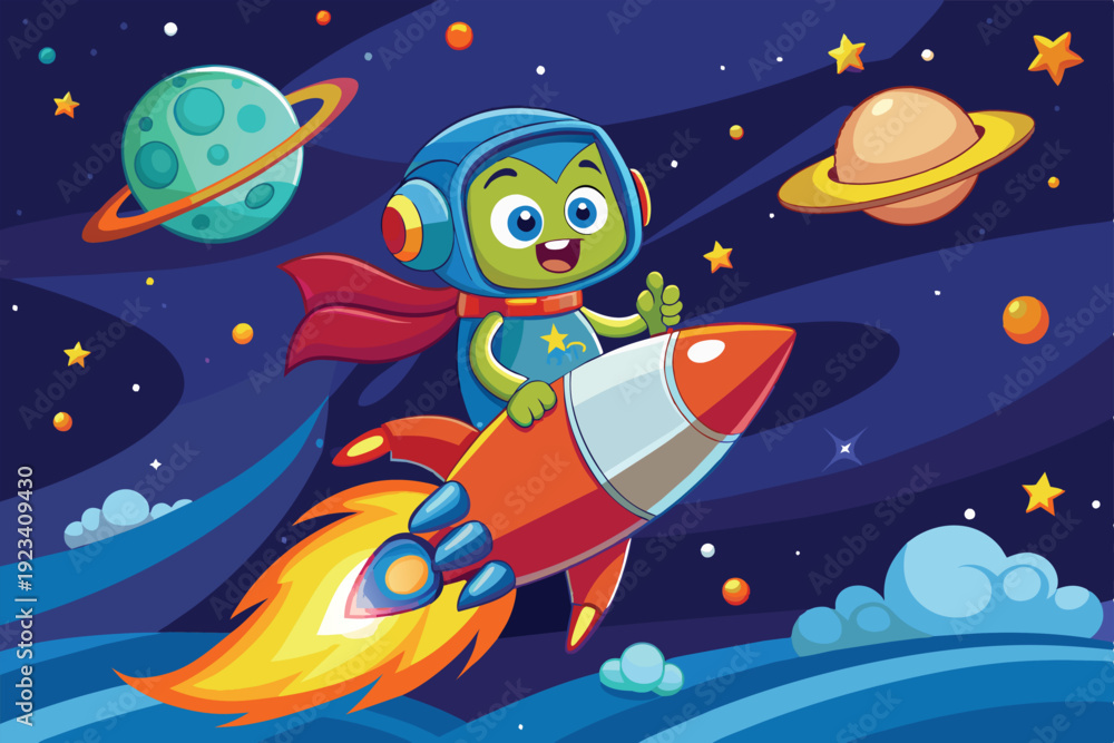 Obraz premium spaceship and space