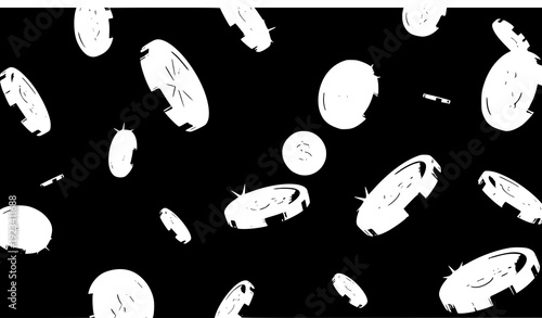 Flying gold coins wealth finance vector illustration