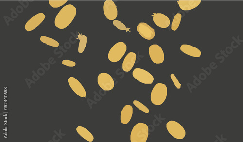 Golden coin explosion jackpot success vector design