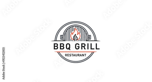 BBQ Grill Restaurant Logo Design.
