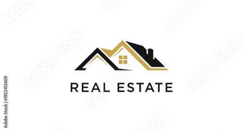 Elegant Real Estate Logo Depicting a House and Professional Design.