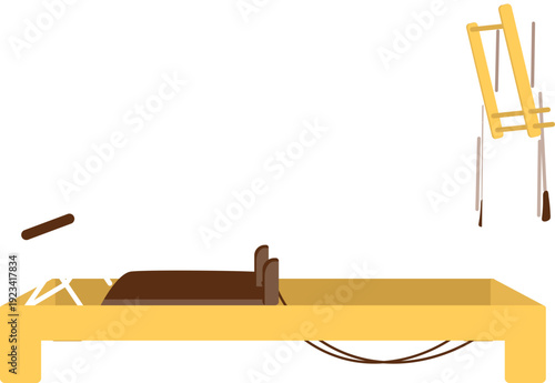 Pilates Tower Reformer Combo Vector