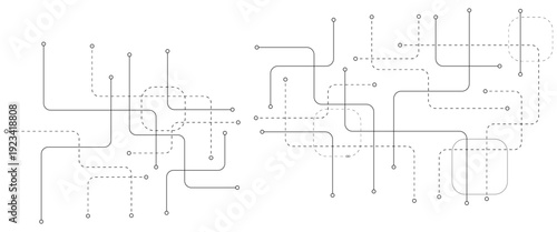 Abstract background with technology circuit board texture. Modern electronic motherboard texture. Creative idea for internet technology. Tech concept for header, web banner, website, presentation.