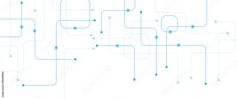 Obraz premium Abstract futuristic technology background. Technology background with crossed lines and dots.
