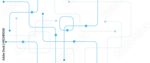 Abstract futuristic technology background. Technology background with crossed lines and dots.