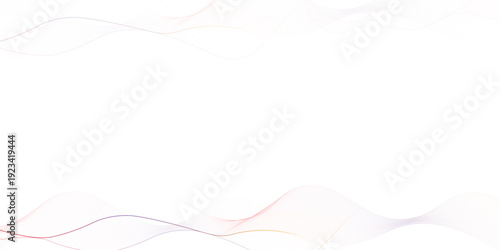 Vector colorful abstract wave thin curved lines graphic for design.