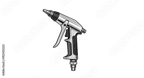 Black and White Spray Gun.