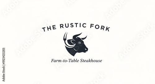 Black Bull Head Logo Design.