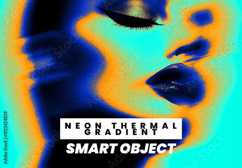 Neon Thermal Gradient Portrait Effect