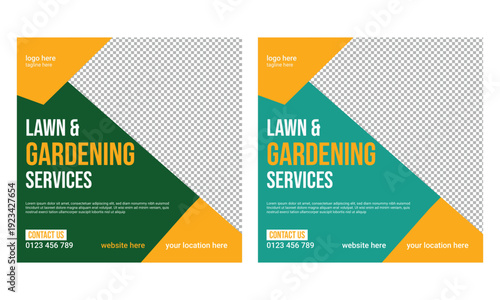 Lawn Care Social Media Post Design Template