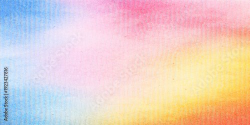 Abstract colorful watercolor background with a purple and pink pastel gradient pattern on vintage grunge paper texture for an artistic paint illustration backdrop