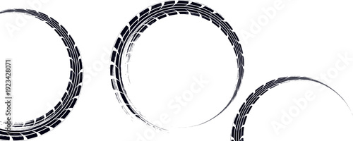 Car tread silhouette. Grunge mud splash texture Vector textured tire print. Design element.
