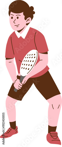 Padel Forehand Swing Illustration