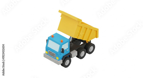 Blue Toy Dump Truck Vehicle.