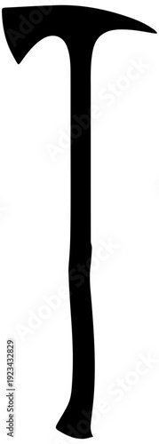 Black Silhouette Tomahawk Axe Icon Vector Illustration