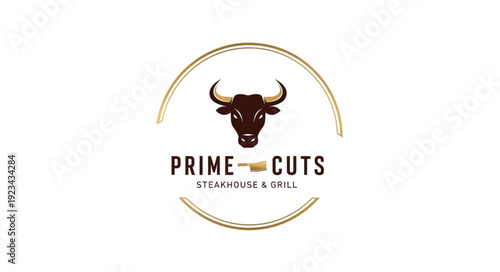 Bull Head Logo Design Element.