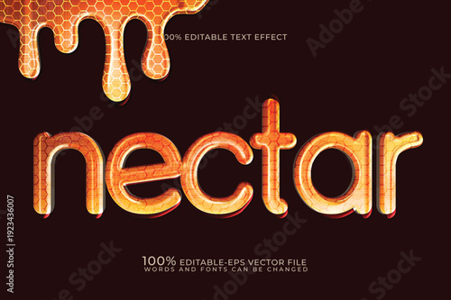 nectar honey text effect