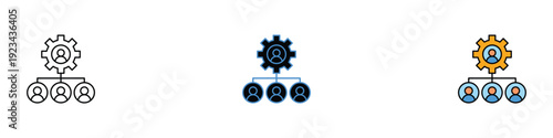 Lead Management icon vector. Corporate hierarchy and organizational structure management symbol. Vector Illustration.