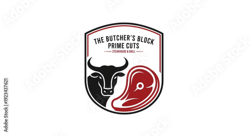 Butchers Shop Logo Design Element.