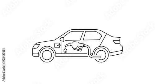 Car Accident Damage Illustration Side View.