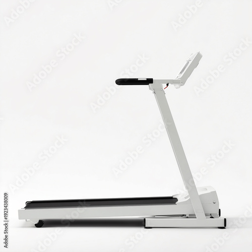gym treadmill/running machine from side on white background