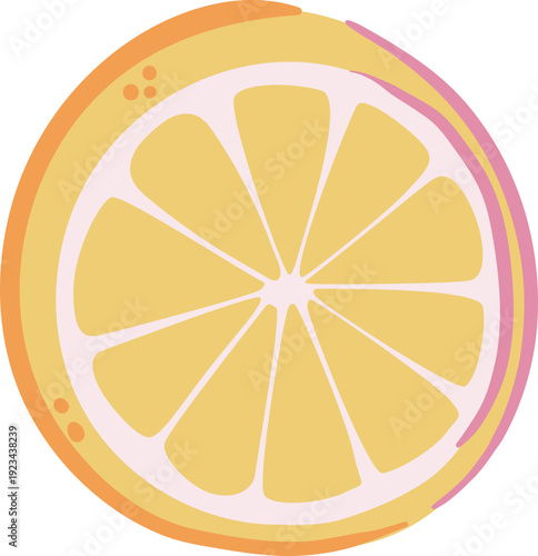 Summer Lemon Slice Clipart