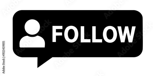 Follow Button Icon Monochrome
モノクロのフォローボタンアイコン