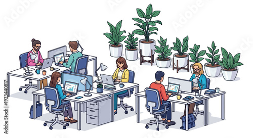 Productive Office Routine With Employees