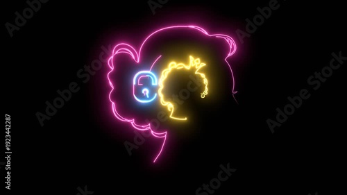 Wallpaper Mural Princess inside a female head. Psychological and mental health symbol of mental prison and restriction. Fixed mindset. Introvert character. Torontodigital.ca