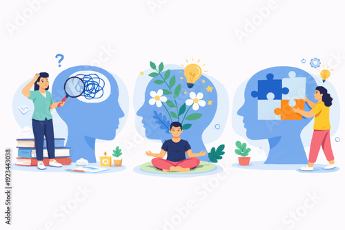 Human Mind Stages Concept