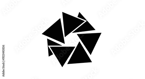 Black camera shutter icon graphic design.