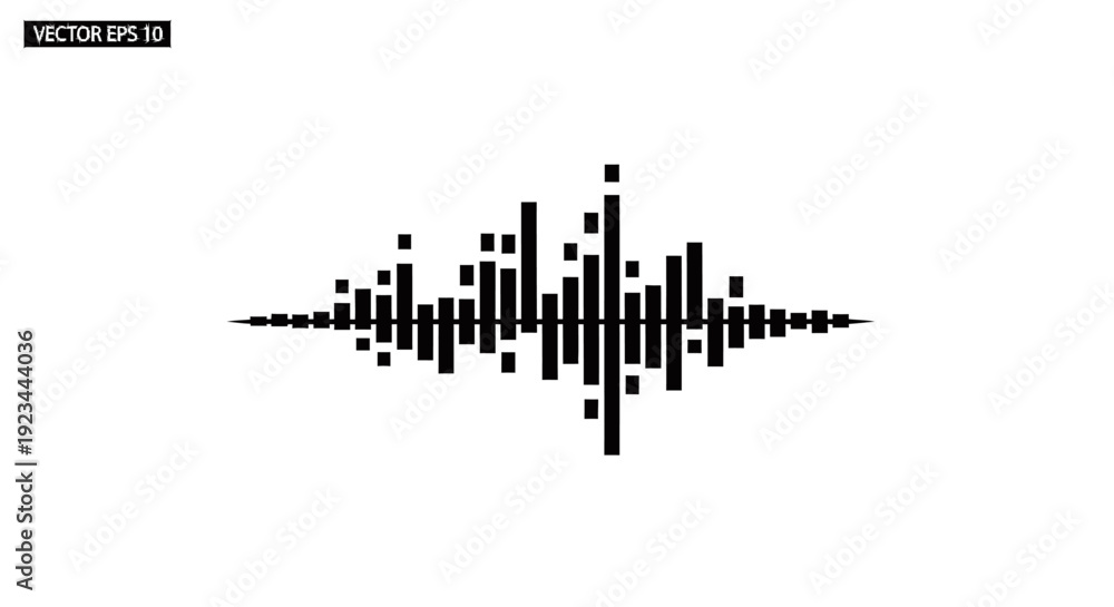 Fototapeta premium Sound wave graphic audio signal.