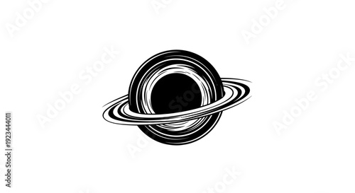 Saturn planet with ring system.